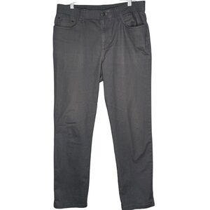 Calvin Klein Slim Straight Mens Size 34x32 Gray Chino Pants Flat Front